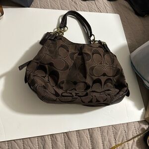 Coach Maggie Mia Hobo Brown Satchel Like New